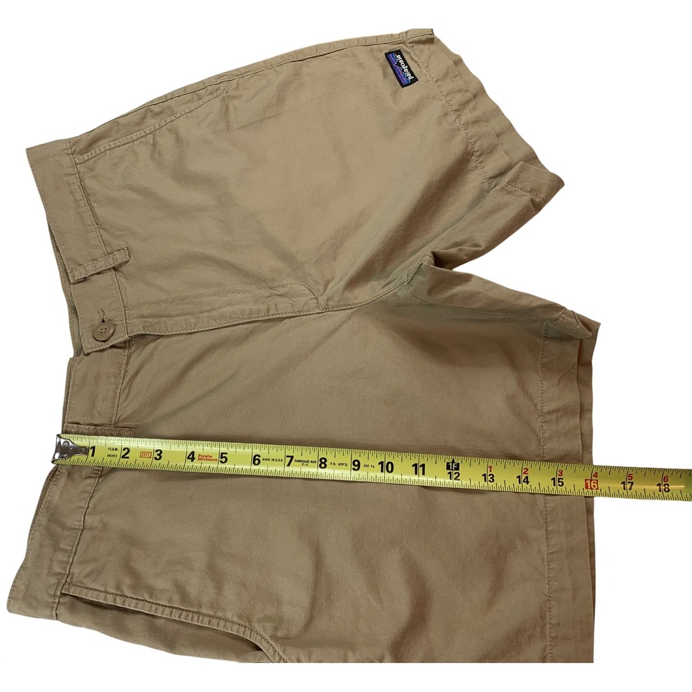 Patagonia Mens Stand Up Shorts 33 Khaki Tan Organic Cotton Hemp 57756 SP22 7in - Picture 11 of 11